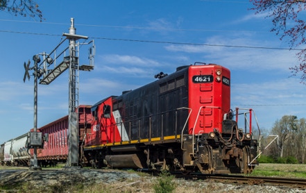 Carolina Coastal GP9R passin crossing gate