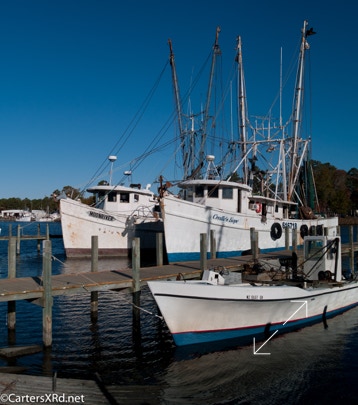 Wooden trawlers, small fishing boat