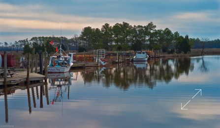 Esturine creek in Hyde County, NC
